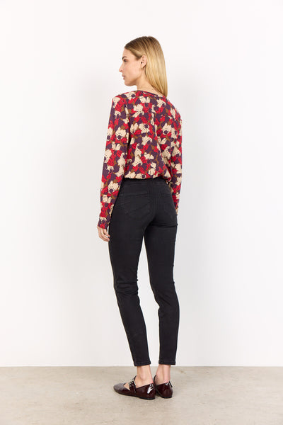 SC-FELICITY AOP 529 Bluse Rød