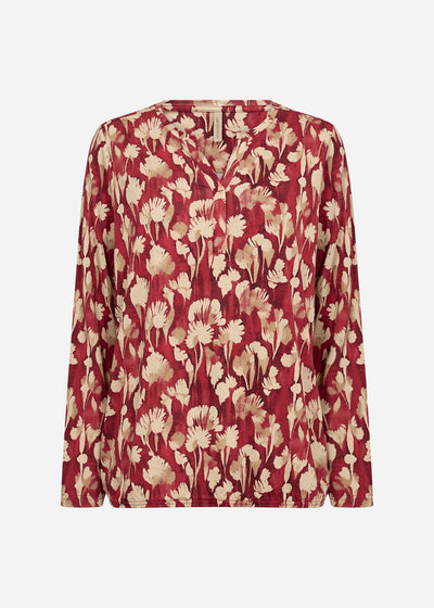 SC-FELICITY AOP 525 Bluse Rød