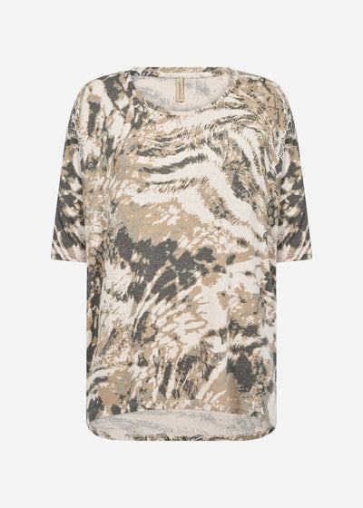 SC-BIARA AOP 140 T-shirt Creme