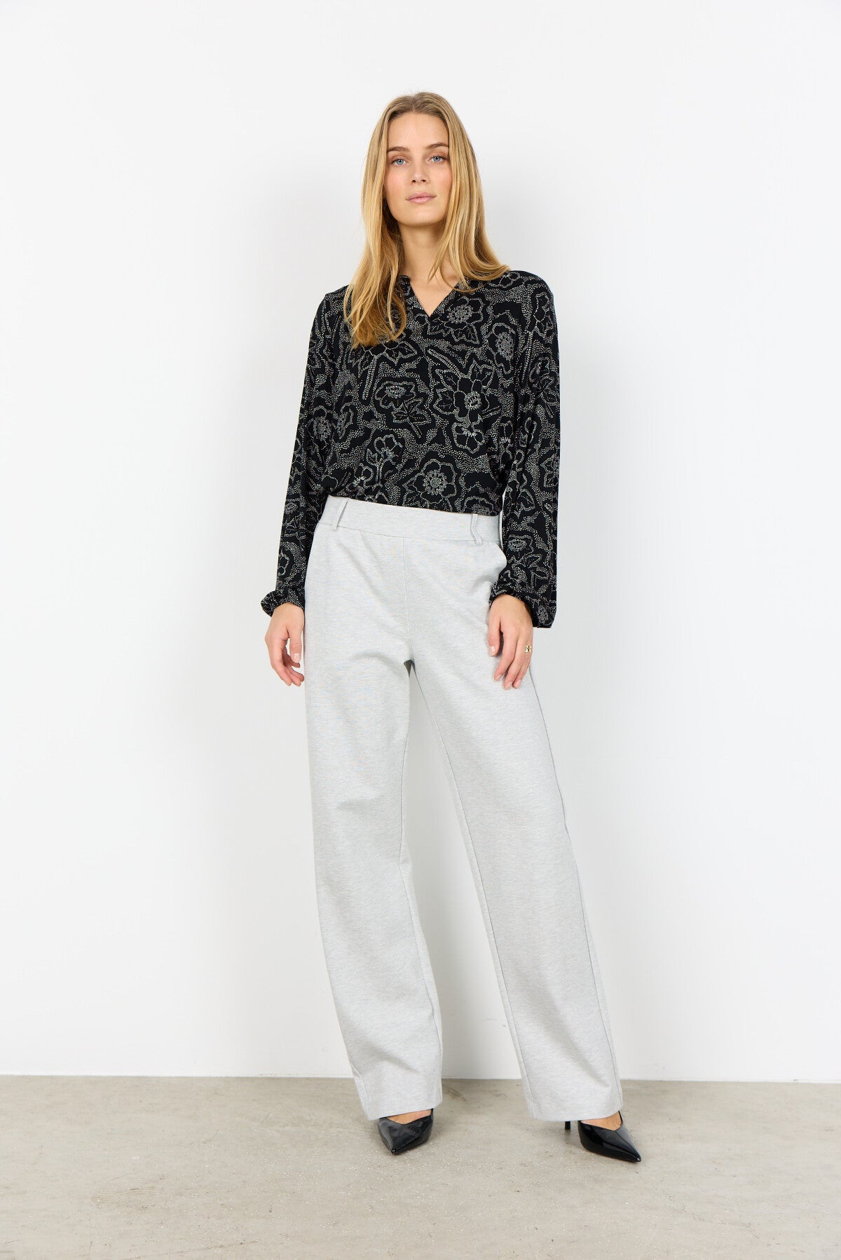 SC-MARICA AOP 347 Bluse Sort