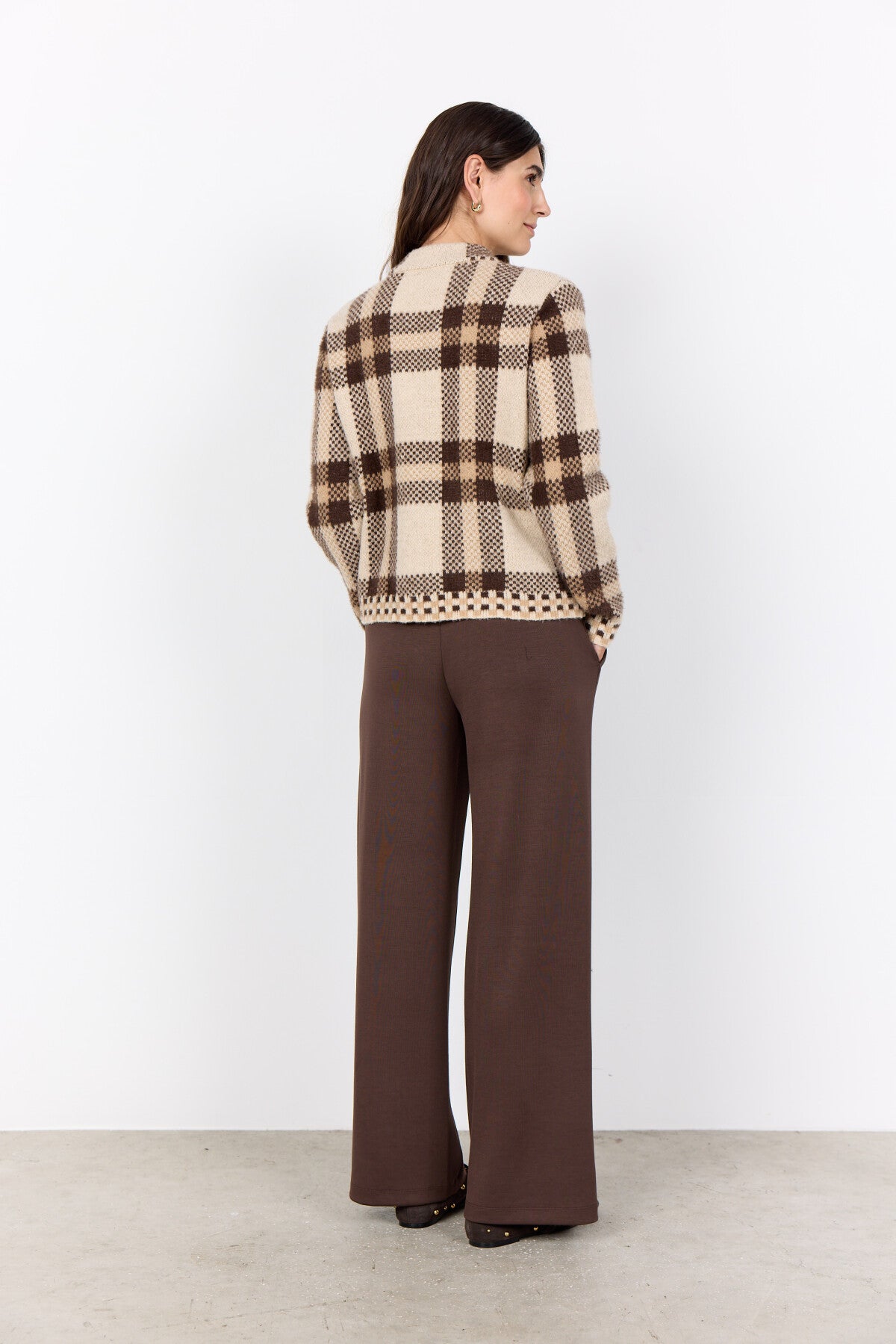 SC-VIBSA 2 Cardigan Mørk sand