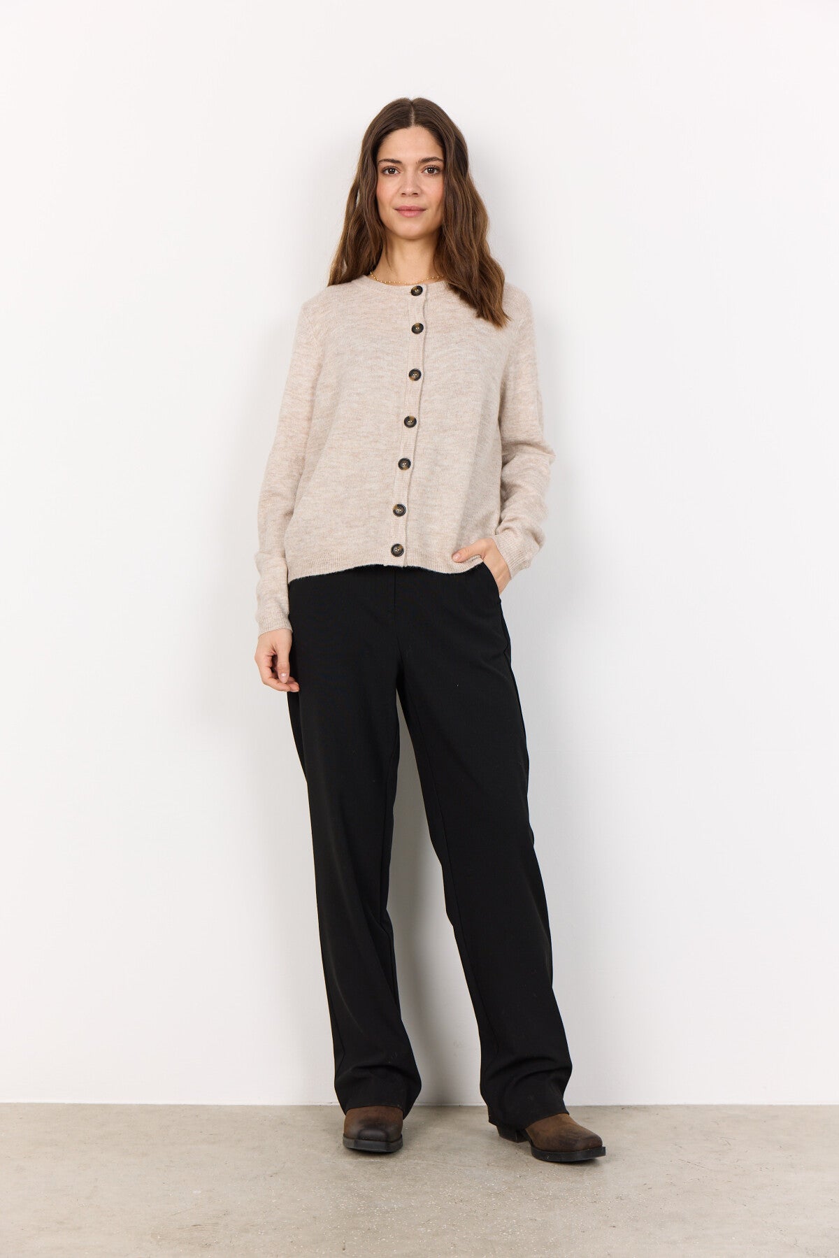 SC-ORLEAN 2 Cardigan Lys sand