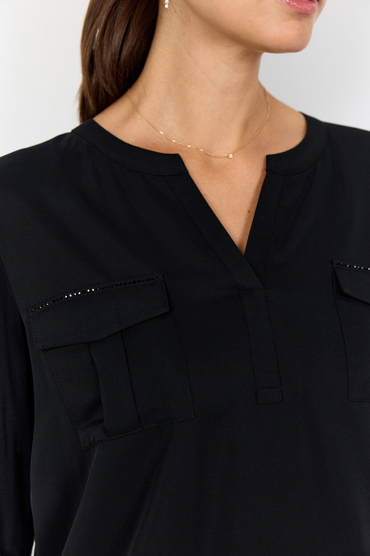 SC-HERMINE 1 Bluse Sort