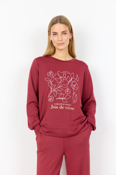 SC-BANU 287 Sweatshirt Rubin rød