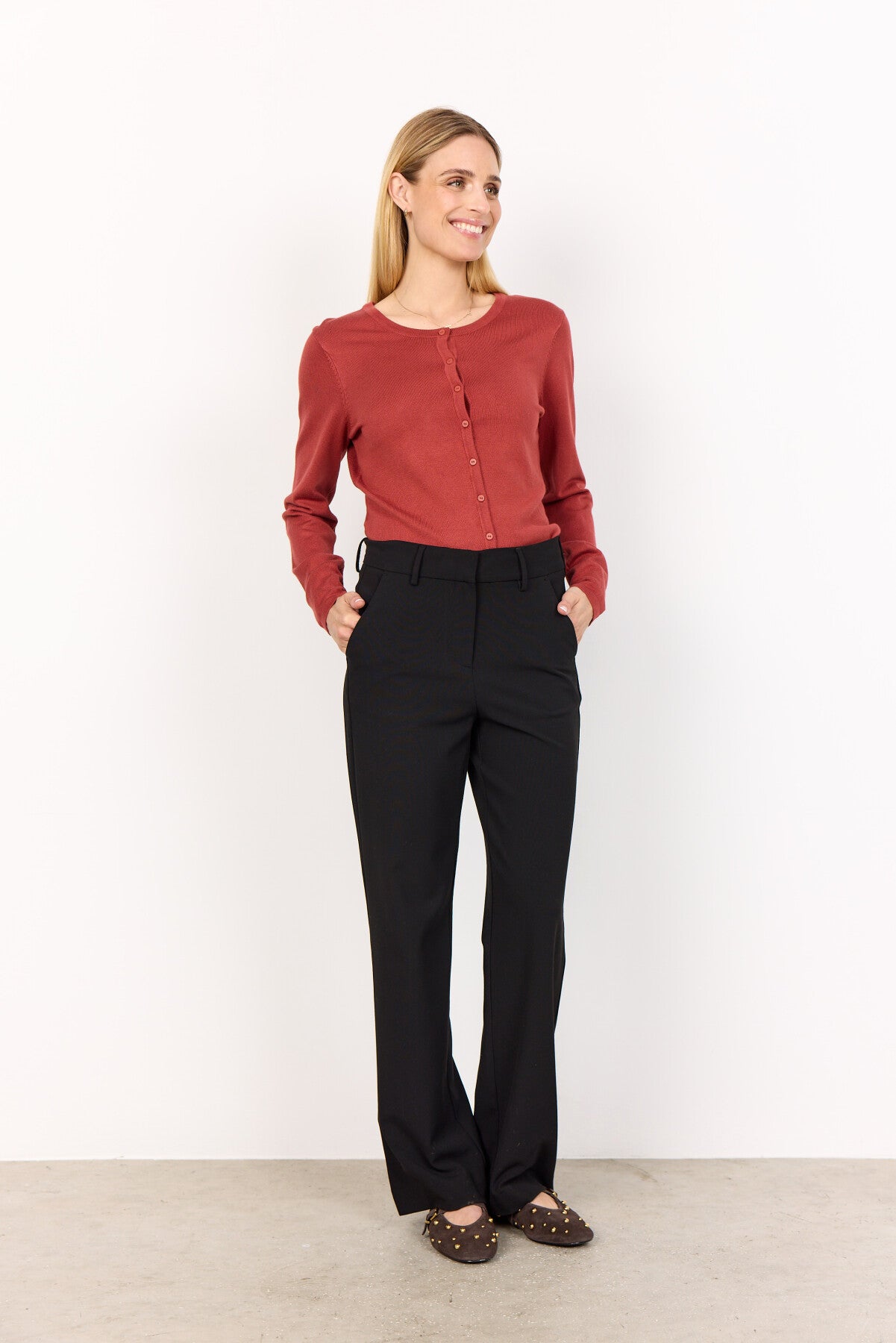 SC-DOLLIE 446 Cardigan Rust rød