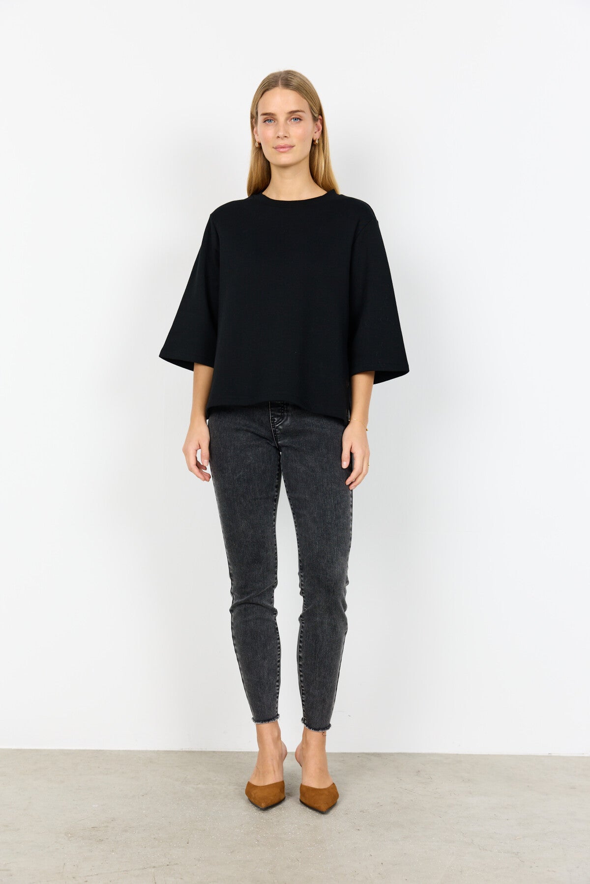 SC-ANGELIN 5 Bluse Sort