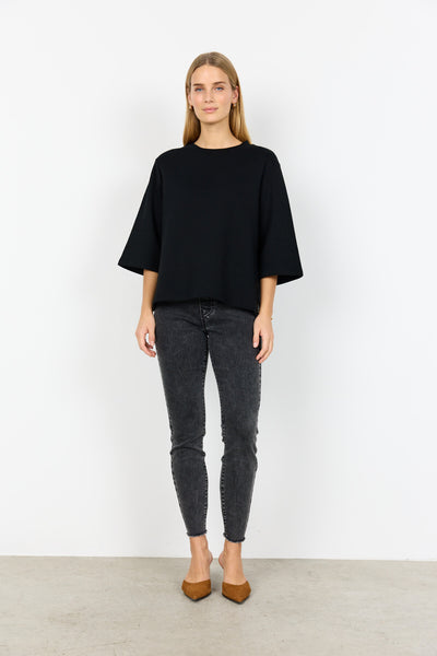 SC-ANGELIN 5 Bluse Sort