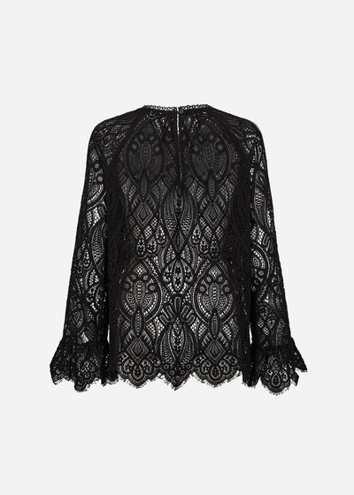 SC-VAHIDA 1 Bluse Sort