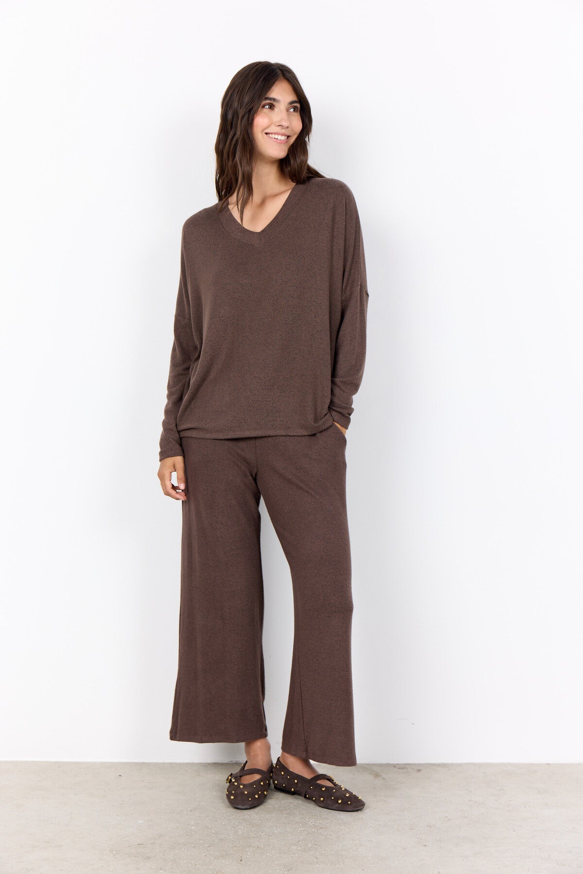 SC-BIARA 90 Bluse Mørk brun