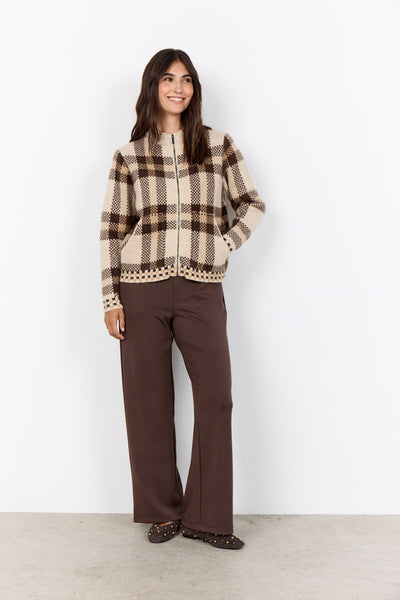 SC-VIBSA 2 Cardigan Mørk sand