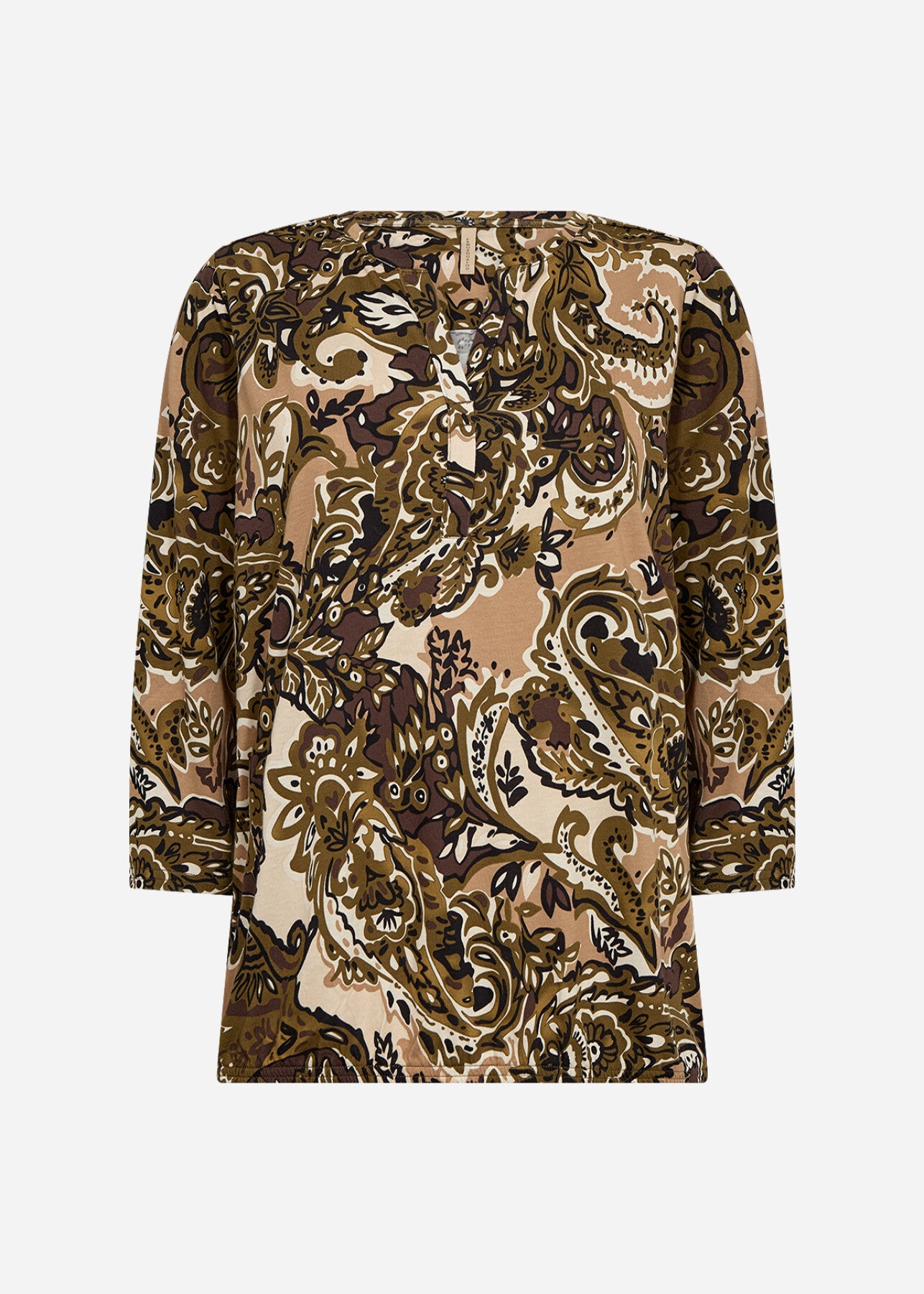 SC-FELICITY AOP 517 Bluse Mørkegrøn