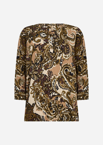 SC-FELICITY AOP 517 Bluse Mørkegrøn