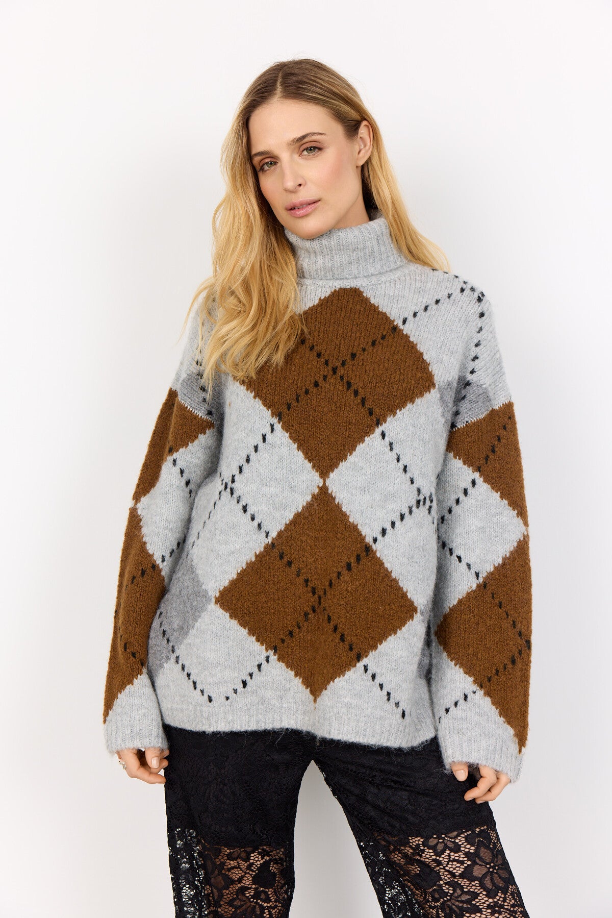 SC-ACACIE 2 Pullover Lys grå
