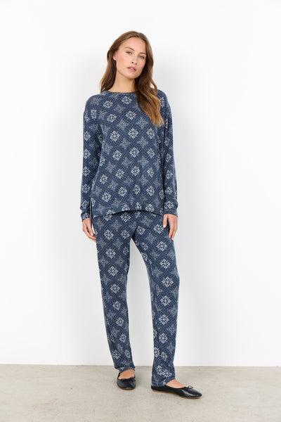 SC-BIARA AOP SET 150 Pyjamas Mørk blå