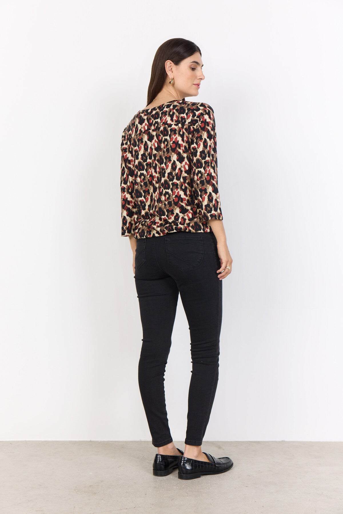 SC-FELICITY AOP 516 Bluse Rust rød