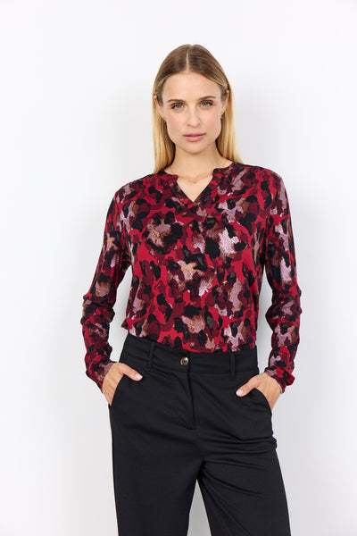 SC-MARICA AOP 341 Bluse Rød